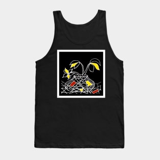 Black and white vase with flowers Tank Top